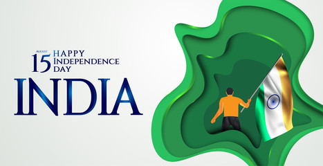 vector festive illustration of independence day in India celebration on August 15. vector design elements of the national day. holiday graphic icons. National day