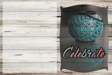 Celebrate invitation background with lines