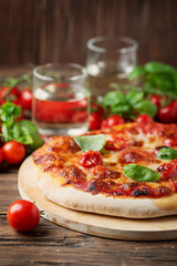 Homemade Italian pizza Margherita