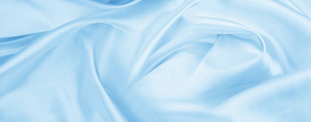 Obraz premium Blue silky fabric texture