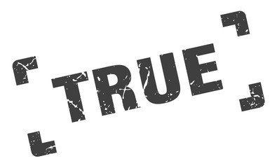 true stamp. true square grunge sign. true