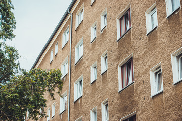 Fototapeta premium apartment building on a grey day at berlin, germany