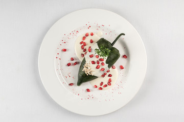 Chile en nogada - Mexican food. Typical mexican cuisine's 