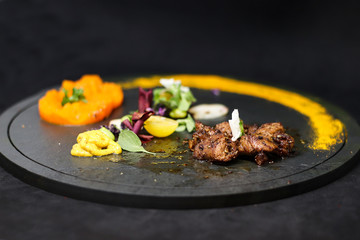 gourmet meat roast. delicious meat dish 