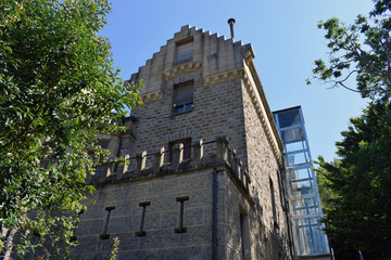 Fototapeta na wymiar Castillo de piedra convertido en palacio.