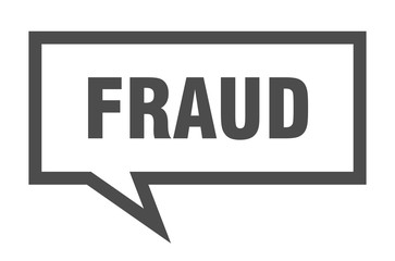 fraud sign. fraud square speech bubble. fraud
