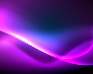 Neon blue electric wave abstract background. Abstract technology background. Black background. Abstract magic light motion background.