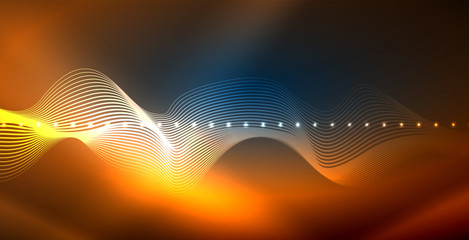 Neon wave background