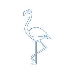 Obraz premium Exotic tropical bird flamingo.