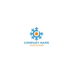 D Heating and Air Conditioner Logo Design Vector