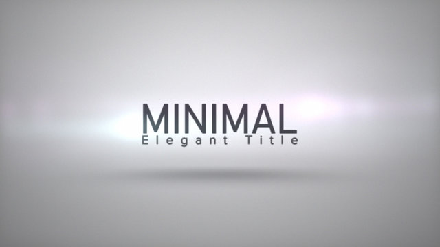 Minimal Elegant Title
