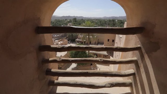 Nizwa Fort, Oman. View of Nizwa from the historic Fort, in Oman.