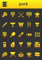pork icon set