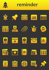 reminder icon set