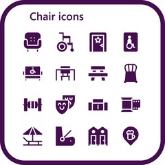 chair icon set