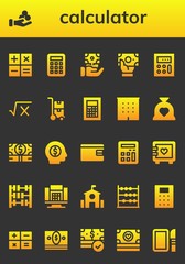 calculator icon set