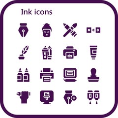 ink icon set