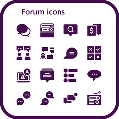 forum icon set