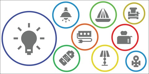 electric icon set