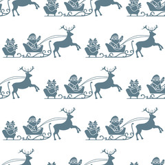 Christmas and Happy New Year 2019 seamless pattern