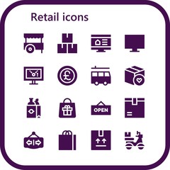 retail icon set