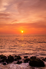 Obraz premium Atardecer en el mar
