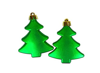 Figure of Christmas tree  isolated on white. Decor