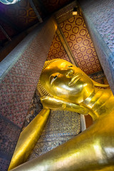 The Reclining Buddha at Wat Pho in bangkok, Thailand