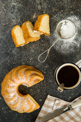 Sweet bundt cake.