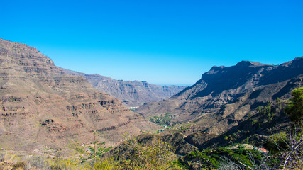 A beautiful mountain view in the meddle of gran canary island