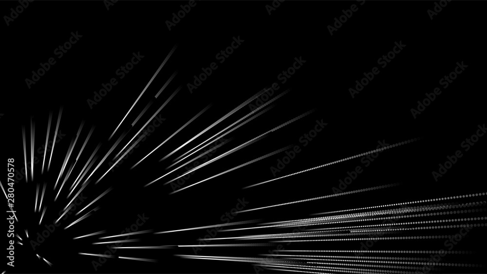 Poster Abstract digital wave of particles. Futuristic point wave. Technology background vector. Vector illustration