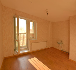 Inspection of the premises in the new apartment is still empty immediately after receiving the keys.