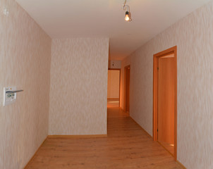Inspection of the premises in the new apartment is still empty immediately after receiving the keys.