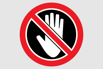 Do not touch icon. Vector illustration