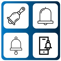 Set of jingle icons such as Handbell, Bell , jingle