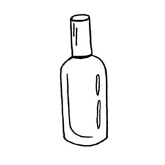 Beauty cosmetics make up. Lipstick, mascara, eyelashes. Vector lettering. The concept of the problem of pollution. The image of plastic objects.