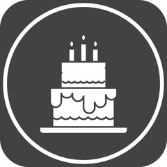 Happy birthday cake icon for your project