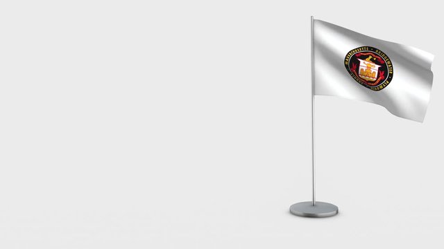 Bridgewater waving flag animation on Flagpole.