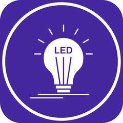 Led bulb icon for your project