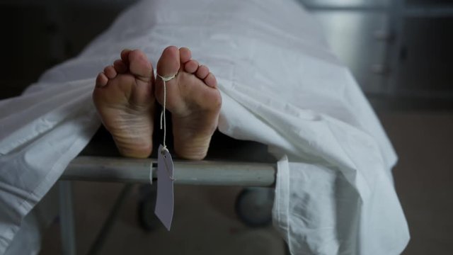 Body on a Gurney in the morgue