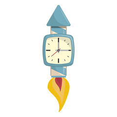 time clock watch alarm cartoon