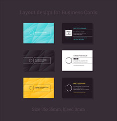 Business cards. Abstract background. Templates. Vector.