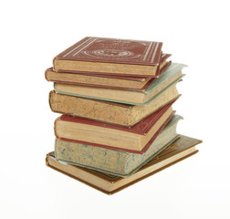 old books isolated on white