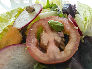 Close-up of a fresh vegetable salad
