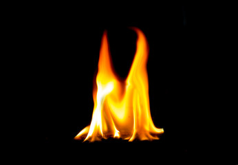 Letter M made of fire