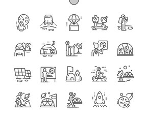 Mission to mars Well-crafted Pixel Perfect Vector Thin Line Icons 30 2x Grid for Web Graphics and Apps. Simple Minimal Pictogram © palau83