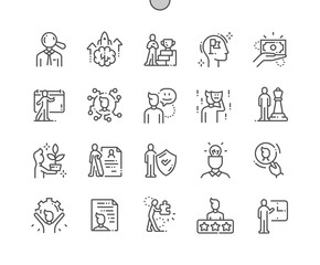 Personality Well-crafted Pixel Perfect Vector Thin Line Icons 30 2x Grid for Web Graphics and Apps. Simple Minimal Pictogram