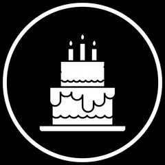 Happy birthday cake icon for your project