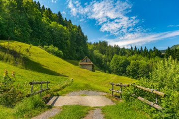 Fototapeta na wymiar Swiss village Lungern, Switzerland