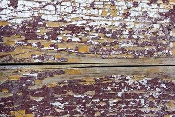 painted wood texture with the paint peeling off